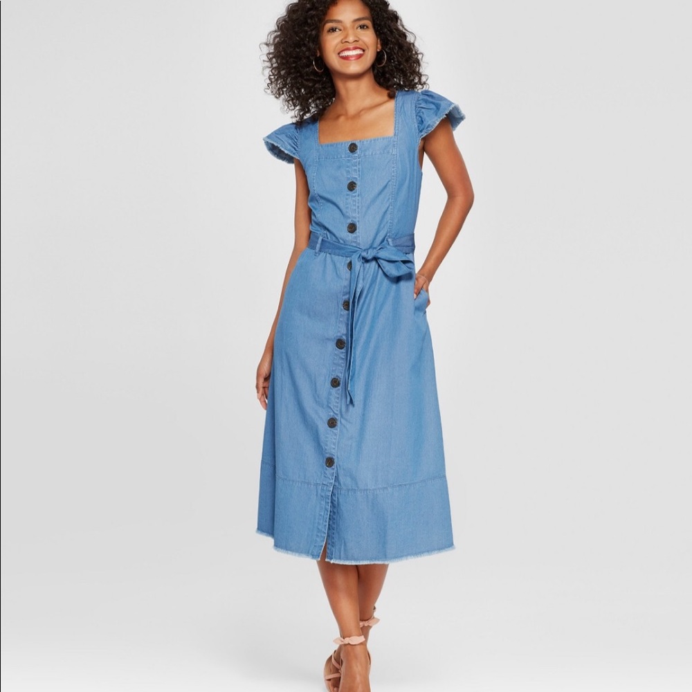Who What Wear Size 2X Denim Dress